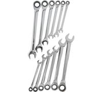 Clés mixtes droites à cliquet de 8 à 19mm 72 dents - mallette de 12 pcs STILKER - 12785