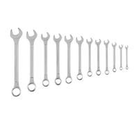 Clés mixtes - TOP TOOLS - Jeu de 12 pièces - Acier au chrome-vanadium - Tailles 6-22 mm - Ergonomiques