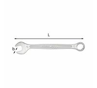 Clés mixtes Usag U02850714 tête polygonale de 19 mm longueur 216 mm