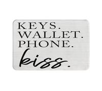 Clés Portefeuille Téléphone Baiser Entrée Paillasson Lavable Tapis De Bain Antidérapant Absorbant Paillasson Exterieur pour Maison Cuisine Balcon 40 X 60Cm