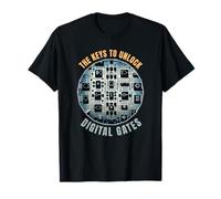 Clés pour déverrouiller les circuits logiques de portes numériques l'algèbre booléenne T-Shirt
