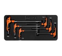 Clés Torx - NEO TOOLS - 6 pièces - Acier S2 - Poignée en T ergonomique - Garantie 25 ans