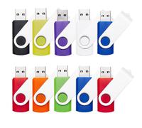 Clés USB 1 Go, Lot de 20, Version 2.0 USB C REWBOAT Mémoire Externe, Boîtier en Plastique + Crochet Rotatif en Métal