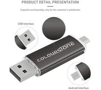 Clés USB Colourstone High Speed Micro USB 2.0 32GB Flash Thumb Pen Drive Stick Mémoire pour Android Smartphones Tablettes PC C a439