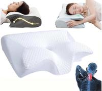 Cleshy Oreiller ergonomique, pour dormeur latéral, oreiller cervical réglable, oreillers ergonomiques en mousse à mémoire de forme, alignement approprié, oreiller ergonomique pour améliorer la qualité