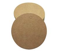 Clest F&H 100 pièces papier Kraft rond marron étiquettes étiquettes cadeaux artisanat étiquettes volantes pour cadeaux bricolage arts et artisanat vacances fête cadeau décorations