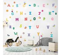 Clest F&H Stickers Muraux Alphabet Lettres Murales pour Enfants