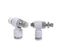 CLEUFWKO 1 pcs Valve de Contrôle de Débit pour Pièces pneumatiques PSL4-M5 6-01 PSL8-02PSL10-03PSL12-04 Raccord de Jonction(PSL8-02)