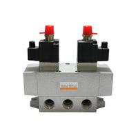 CLEUFWKO Électrovanne coulissante à Double Commande électrique à Trois Bits et Cinq Voies, électrovanne k35d2h-15-6 -8-10 -20-25 AC220V DC24V(K35D2H-15 AC220V)