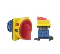 CLEUFWKO Interrupteur à Came Rotatif à Cadenas for sectionneur à Deux Niveaux CA10 48x48mm 64x64mm monté sur Rail LW26GS-20A 25A(25A 64x64mmON-OFF-ON)