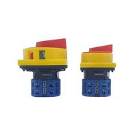 CLEUFWKO Interrupteur à cames LW26GS-20/04-2 à Deux Positions avec Verrouillage par Cadenas, commutateur Rotatif, sélecteur de déconnexion, Contact argenté, 20 A, 690 V(Small Panel)