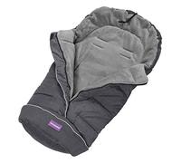 ClevaMama Chancelière Bébé Poussette Universelle Coupe-vent et Résistante à l’eau, Sac Porte-bébé Thermique Automne Hiver avec Tissu Polaire Doux, Couverture Enveloppante - 0-3 ans - Gris - 96x98 cm