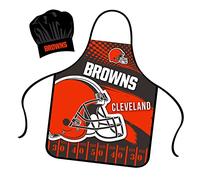 Cleveland Browns Ensemble tablier de chef avec tablier et chapeau de chef Taille universelle, Couleur de l'équipe., taille unique