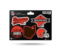 Cleveland Browns Lot de 5 petits autocollants sur une feuille de 10,8 x 15,2 cm