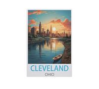 Cleveland Ohio，1000 Pièces Puzzle en Papier Créatif Difficile Grand Puzzle Éducatif Anti-Stress Jouets pour Adultes Enfants Cadeau De Divertissement（50x70cm）-FV61