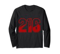 Cleveland Ohio 216 Code régional Pride Vintage Manche Longue