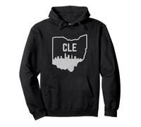Cleveland Ohio CLE Oh City Skyline The Land Cadeau Souvenir Sweat à Capuche