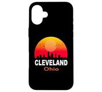 Cleveland Ohio State USA Vintage Retro Sunset City Skyline Coque pour iPhone 16 Plus