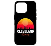 Cleveland Ohio State USA Vintage Retro Sunset City Skyline Coque pour iPhone 16 Pro