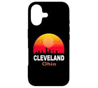 Cleveland Ohio State USA Vintage Retro Sunset City Skyline Coque pour iPhone 17