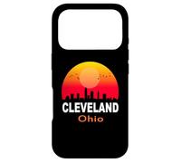 Cleveland Ohio State USA Vintage Retro Sunset City Skyline Coque pour iPhone 17 Pro