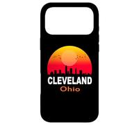 Cleveland Ohio State USA Vintage Retro Sunset City Skyline Coque pour iPhone 17 Pro Max