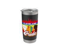 Cleveland Pride Rainbow Gay Pride Flag Funny LGBT Gobelet isotherme en acier inoxydable double paroi