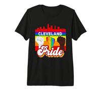 Cleveland Pride Rainbow Gay Pride Flag Funny LGBT T-Shirt Haut de Gamme