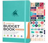 Clever Fox Budget Book 2.0 - Planificateur financier et carnet de suivi des dépenses, organiseur mensuel compact, 13,5 x 19 cm (turquoise)