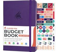 Clever Fox Budget Book 2.0 - Planificateur financier et carnet de suivi des dépenses, organiseur mensuel compact, 13,5 x 19 cm (violet)