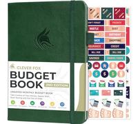Clever Fox Budget Book 2.0 - Planificateur financier et carnet de suivi des dépenses, organiseur mensuel compact, 13,5 x 19 cm (vert foncé)