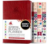 Clever Fox Budget Planner - Cahier des dépenses. Journal de budgétisation mensuel, planificateur financier et livre de comptes pour prendre le contrôle de votre argent. Non daté (Vin Rouge, A5)