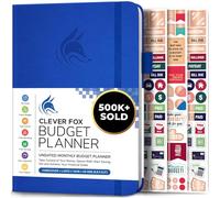 Clever Fox Budget Planner - Cahier des dépenses. Journal de budgétisation mensuel, planificateur financier et livre de comptes pour prendre le contrôle de votre argent. Non daté (Bleu Royal, A5)