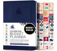 Clever Fox Budget Planner - Cahier des dépenses. Journal de budgétisation mensuel, planificateur financier et livre de comptes pour prendre le contrôle de votre argent. Non daté (Bleu foncé, A5)