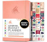 Clever Fox Budget Planner - Cahier des dépenses. Journal de budgétisation mensuel, planificateur financier et livre de comptes pour prendre le contrôle de votre argent. Non daté (Rose pêche, A5)