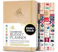 Clever Fox Budget Planner - Cahier des dépenses. Journal de budgétisation mensuel, planificateur financier et livre de comptes pour prendre le contrôle de votre argent. Non daté (Or, A5)