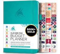 Clever Fox Budget Planner - Cahier des dépenses. Journal de budgétisation mensuel, planificateur financier et livre de comptes pour prendre le contrôle de votre argent. Non daté (Turquoise, A5)