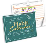 Clever Fox Calendrier des habitudes - Suivi des habitudes inspirant pour les habitudes atomiques - Journal coloré pour augmenter la productivité et devenir votre meilleur soi - 24 mois, 25,5 x 20,5