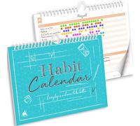 Clever Fox Calendrier des habitudes - Suivi d'habitudes inspirant pour les habitudes atomiques - Journal coloré pour augmenter la productivité et devenir votre meilleur soi - 24 mois, 25,5 x 20,5 cm,