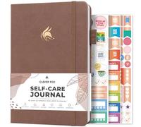 Clever Fox Carnet d’autosoins - Carnet de bien-être et de réflexion quotidienne - Journal de santé mentale et de développement personnel - Pour femmes et hommes - Format A5 - Terre Cuite Foncée
