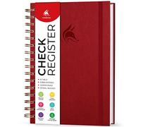 Clever Fox Carnet de chèques à spirale - Carnet de chèques de luxe avec registres de chèques et de transactions, livrets de registre de compte bancaire pour un usage personnel et professionnel - 15,5