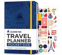 Clever Fox Carnet de voyage - Planificateur de vacances avec plan budgétaire, liste de bagages, suivi des dépenses et journal de voyage - Organisateur d'itinéraire de voyage pour femmes, hommes et