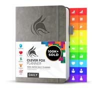 Clever Fox Daily Planner - Notebook de planification non dat avec horaire horaire et liste de tches - Organisateur de tches et de travail de l