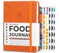 Clever Fox Journal alimentaire de poche - Journal alimentaire quotidien, planificateur de repas pour suivre les calories et les nutriments, carnet de suivi de perte de poids, 10,2 x 14 cm (orange)