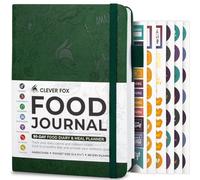 Clever Fox Journal alimentaire format de poche - Journal alimentaire quotidien, suivi des repas et planificateur pour porte-monnaie, journal de calories et de nutrition, pour coller à une alimentation