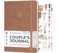 Clever Fox Journal de couple - Carnet d'activités et de journalisation - Livre de relations pour planifier les dates et remplir ensemble - Idées cadeaux de fiançailles - Format A5 (terre cuite foncé)