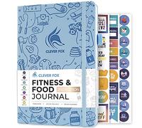 Clever Fox Journal de fitness et alimentaire - Planificateur de nutrition et d'entraînement pour homme et femme - Carnet de notes d'exercices de régime et de gym avec calendriers, suivi de régime et