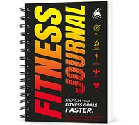 Clever Fox Journal de fitness et d'entraînement quotidien pour suivre vos levés, cardio, suivi du poids corporel - Reliure à spirales, couverture laminée, pages épaisses, A5 (orange rouge)