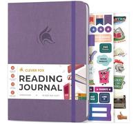 Clever Fox Journal de lecture - Journal de critique de livre - Accessoires cadeaux pour les amateurs de lecture - Journal pour enfants et adultes - A5, 14,7 x 21,1 cm (lavande)