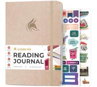 Clever Fox Journal de lecture - Journal de critique de livre - Accessoires cadeaux pour les amateurs de lecture - Journal pour enfants et adultes - A5, 14,7 x 21,1 cm (coquillage)